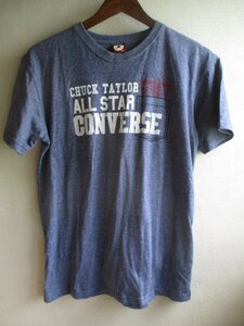 【CONVERSE】 Tシャツ キッズ サイズ:160 色:ネイビー 身丈:63 身幅:45 肩幅:43/CAL