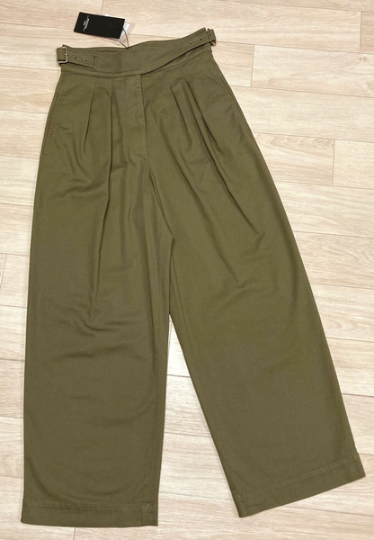 新品75%OFF マックスマーラ Max Mara ワイドパンツ カーキ 36サイズ 【送料無料】