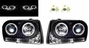  Chrysler 300 inner black 6 ream projector lighting ring LED front head light left right set headlamp black Japan light axis free shipping 