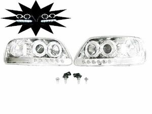 フォード エクスペディション F-150 F150 クロームメッキ LED イカリング プロジェクター ヘッドライト 左右 ヘッドランプ 送料無料
