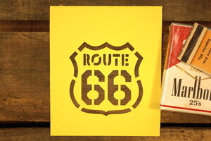  route 66 Mini stencil painting paper pattern * one seat ROUTE66 R66 [3 -inch ] 3