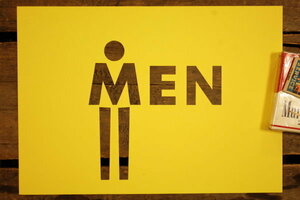  man Logo men stencil seat [A4]* toilet men's MEN01