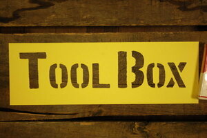 ツールボックス 文字 ステンシル ◆ 型紙 工具箱 Tool Box 装飾 デコ A4ヨコ-1