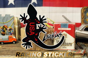 LARKINS 輪郭抜き ステッカー ◆ ラーキンス トカゲ USA JTR970