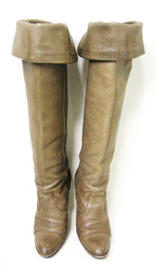 # VII XII XXX[ Seven Twelve Thirty ] tea beige leather long knee high boots 36.5(23cm)