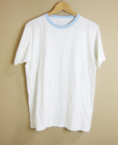 ■uniform experiment【ユニフォームエクスペリメント】白 × 水色 半袖 Tシャツ M