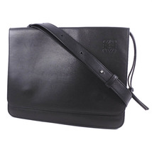 LOEWE ロエベ ガセットフラット メッセンジャーバッグ 335.54.Z13 ショルダーバッグ カーフ 黒 ユニセックス【55140477】中古_画像2