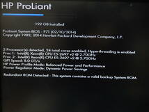 HP ProLiant DL360p Gen8 HDD無し・通電・BIOS確認のみ (Xeon E5-2697 v2 *2 / メモリ 192GB)_画像9