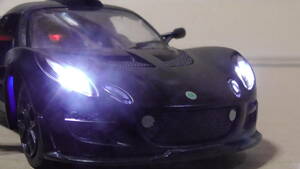 Lotus exige scura ロータスエリーゼ スーパーカー ブラック ダイキャスト プルバックタイプ セキュリティ ホーン 光る/鳴る