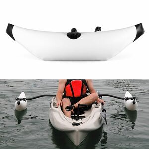 Pvc inflatable 1 pair white outrigger kayak accessory canoe boat fishing ..sup beginner float 