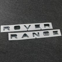 レンジローバー エンブレム 2セット グロスブラック Range Rover Evoque イヴォーク フロント リア ドレス アップカスタム_画像4