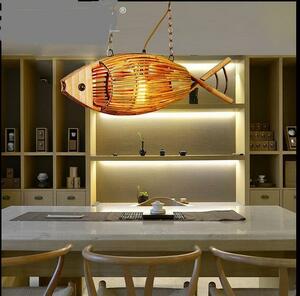 japa needs style fish bamboo pendant light Japanese style Asian taste LED room light stylish wooden 