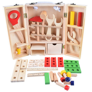  wooden toy / tool set / tool set / tree / toy / intellectual training toy / saw / ton kachi/ baby / Kids / large ./ baby / colorful 