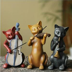  ornament musical instruments . musical performance make cat (3 pcs set )