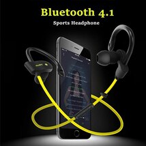 快適ヘッドセットワイヤレスイヤホンヘッドホン Bluetooth イヤホンスポーツランニングステレオイヤフォン用マイクスマ_画像2