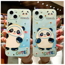 iPhone13 Mini ケース アイフォン13 ミニケース Apple 5.4インチ スマホケース 保護カバー ソフトケース きらきら Love Panda かわいい_画像1