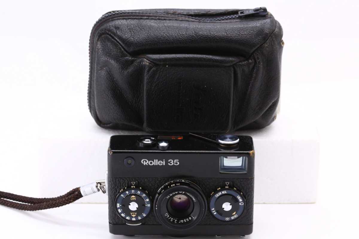 カメラ フィルムカメラ 06141 Rollei 35 ローライ Tessar 3.5/40mm ストラップ カバー 付き 