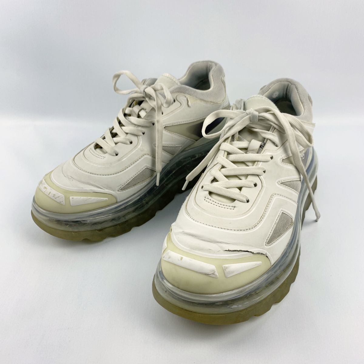 【史上最も激安】靴SHOES 53045 43 27.5 BUMP'AIR 厚底スニーカー ダッドシューズ 白