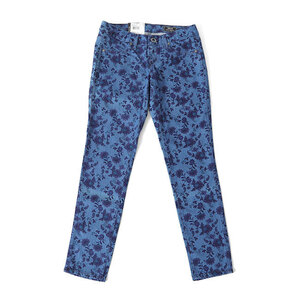 Выпускной продукт Volcom Bolcom Flower Графические джинсовые штаны B1911402 W24 Blue Pattern Jeans Ladies