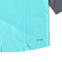 アウトレット品 Hurley ハーレー ナンバリングロゴ ラグランTシャツ MTS0008510 XL 青 灰 長袖Tシャツ メンズ_画像6