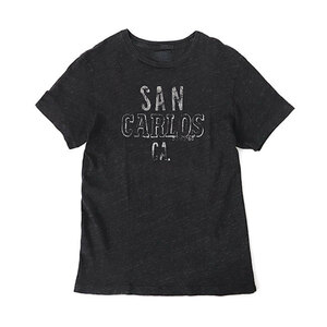 古着 J.CREW ジェイクルー ロゴプリント スラブTシャツ S 黒 霜降り 半袖Tシャツ メンズ