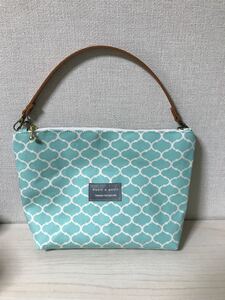 ハンドメイド モロッカン柄 手提げ付きポーチ