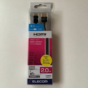 Бесплатная доставка ☆☆ Elecom Ethernet Compatible Super Slim HDMI Cable (A-C) DH-HD14SSM20BK ☆☆