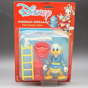 ディズニー　ドナルド　フィギュア　消防士　Fully Poseable Figure　ＡRCO社　USA　1990年代