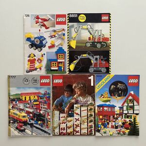 LEGO 説明書 5冊セット ドイツ 図説 レゴ ヴィンテージ 70年代 80年代 海外 LEGOブロック vintage レゴブロック Germany 80s 70s 作り方