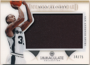 Sean Elliott NBA 2012-13 Panini Immaculate Collection Standard Jersey 75枚限定 ジャージカード ショーン・エリオット