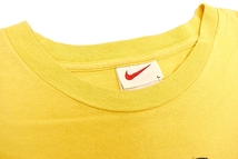 S2791★送料無料★NIKE ナイキ★非売品 1999年ホノルルマラソン 完走記念 プリント イエロー黄色 丸首半袖Tシャツ L_画像3