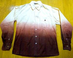* beautiful goods *APE gradation pattern long sleeve shirt L