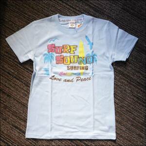 新品　Surf Sound　サーフサウンド　Tシャツ　ライトブルー　水色　150㎝　キッズ　サーフブランド　男女兼用　バックプリント　ロゴ