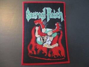 SACRED REICH 刺繍パッチ ワッペン stage dive 赤枠 / s.o.d. anthrax megadeth d.r.i. slayer metallica