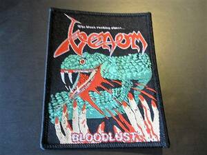 VENOM 刺繍パッチ ワッペン bloodlust ヴェノム / s.o.d. anthrax megadeth d.r.i. slayer metallica sodom iron maiden