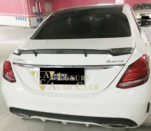 ベンツ Cクラス W205 C63 C180 C200 C250 カーボンリアスポイラー トランクスポイラ－ ウイング リアルカ－ボン綾織り 外装カスタム 高品質