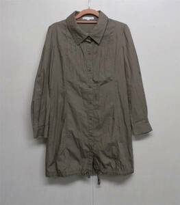 13601　◆　クランプリュス　ロング丈　コットン100　薄手のジャケットワンピース　 サイズ38