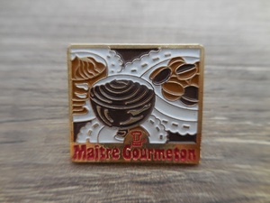 フランス☆【Maitre Gourmeton 】 ピンバッジ PINS ピンズ チョコ カフェ 洋菓子 焼き菓子