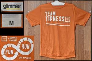 【ティップネス TIPNESS 2014 FIA SPORTSCLUB EKIDEN】 2014 TEAM TIPNESS FUN ! RUN ! Tシャツ　オレンジ色 Mサイズ 　　