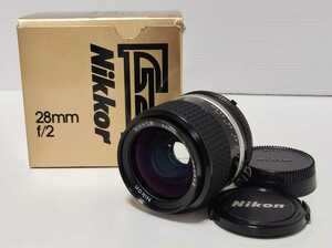 【外観美品】Nikon AI Nikkor 28mm f/2S Ai-s 元箱付き ニコン