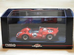 [ new goods : unopened ] EBBRO 1/43 Toyota 7 1968 year Japan can nam6 rank No.34 small . four person .[43879]