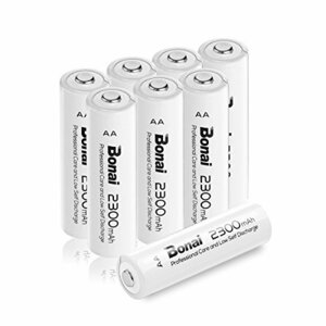 BONAI 単3形 充電池 充電式ニッケル水素電池 8個パック 自然放電抑制 液漏れ防止設計 環境友好タイプ（高容量2300mA