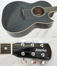 ★ASTURIAS★HERRINGBONE CONCERT BLACK レアカラー 国産アコースティックギター アストリアス 美品★_画像2