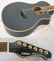 ★YAMAHA★APX-8S ネイビーブルーメタリック 美品 ステレオ出力対応 エレアコ シングルヘッド HC付★_画像2