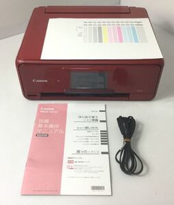 【美品/総印刷枚数1,841枚/全色純正インク使用】CANON キヤノン インクジェット複合機 TS8130 RED PIXUSTS8130RD(B2220)