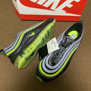  Nike air max 97 новый товар 23cm NIKE AIR MAX 97 HZ GS 4Y BQ4770 001 болт желтый Kids женский девушки 