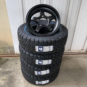 BFグッドリッチ225/70R16◆16×5.5J+22◆《CST ZERO-1HYPER S》スズキジムニー専用フラットブラックJBJA 4本　ホワイトレター KO2