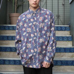 USA VINTAGE DOCKERS COIN PATTERNED DESIGN SHIRT/アメリカ古着コイン柄デザインシャツ