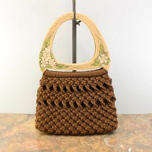 USA VINTAGE DESIGN CROCHET BAG/アメリカ古着デザイン編み込みバッグ