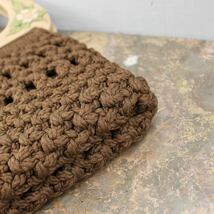 USA VINTAGE DESIGN CROCHET BAG/アメリカ古着デザイン編み込みバッグ_画像7